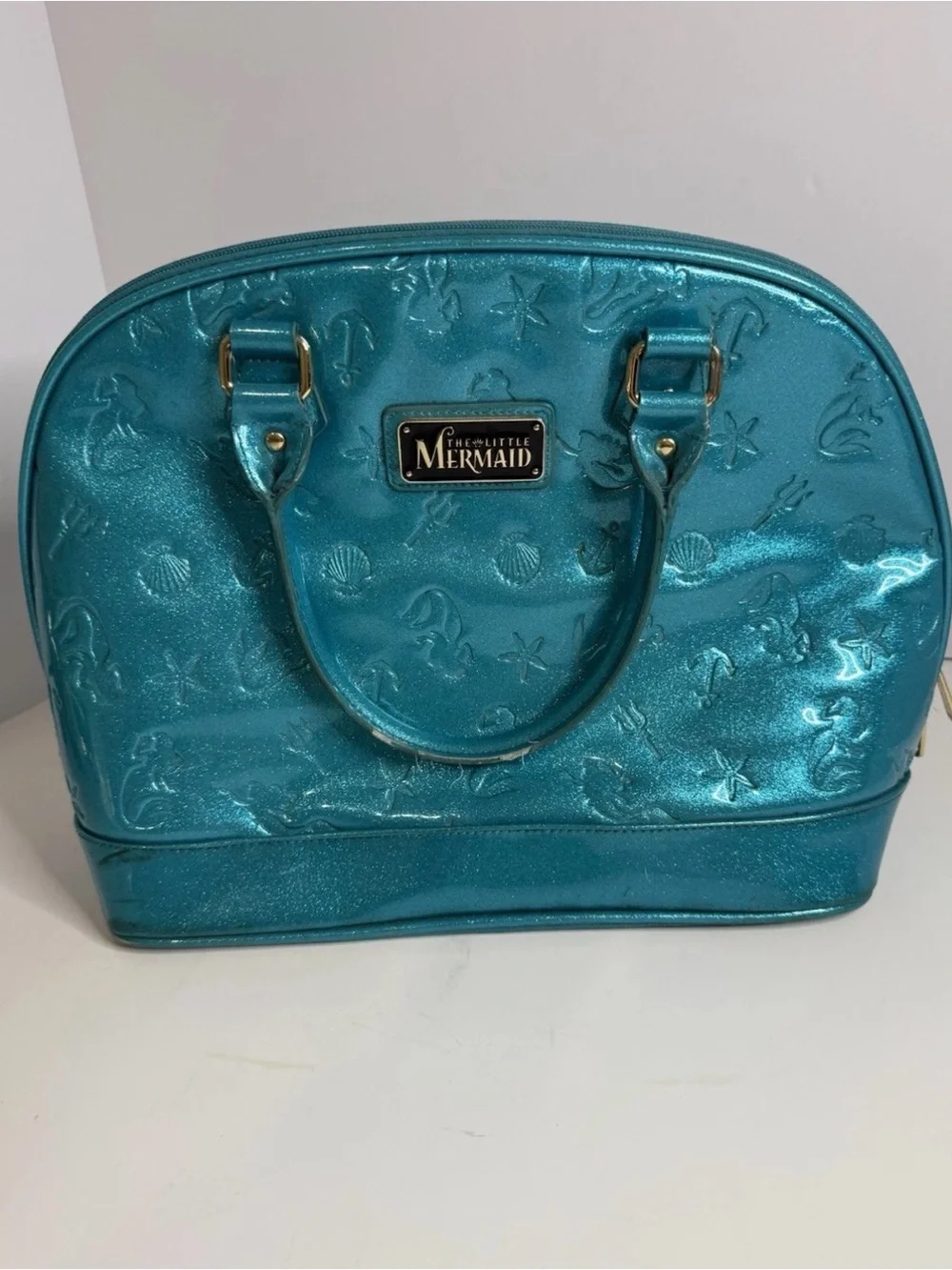 Vtg Loungefly The Little Mermaid Teal bag Used Disney Rare